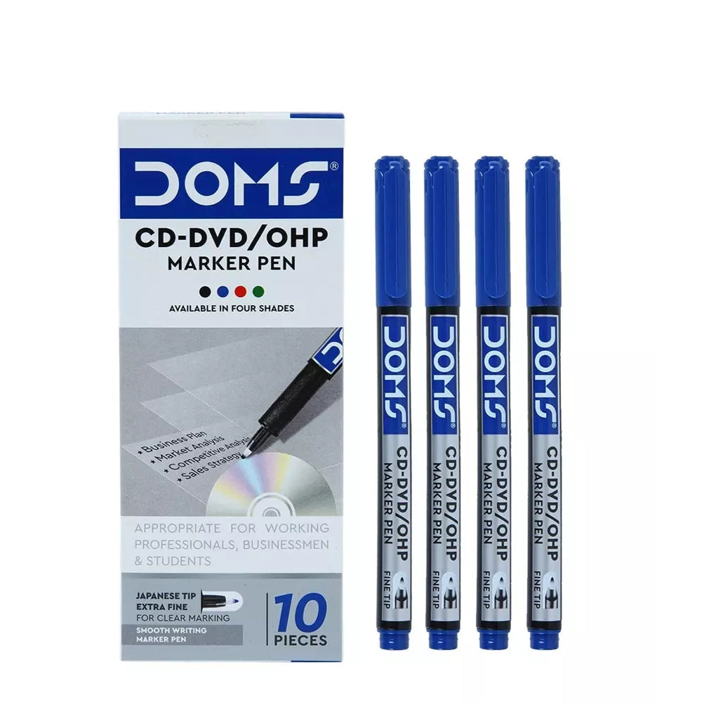 DOMS CD-DVD/OHP Marker Pen, Pack of 10
