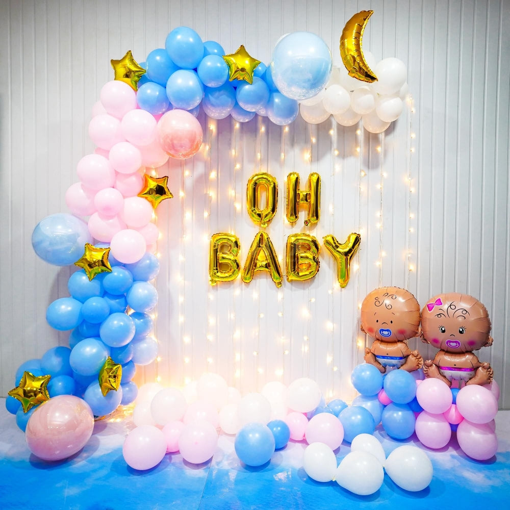 Pretty In Pink & Baby Blue Bliss Baby Shower Celebration
