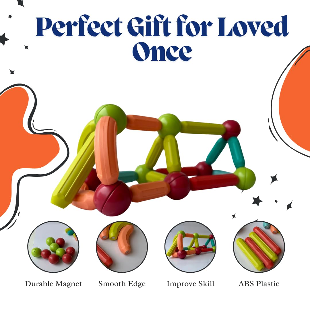 25 Pcs Magnetic Building Blocks Sticks for Kids