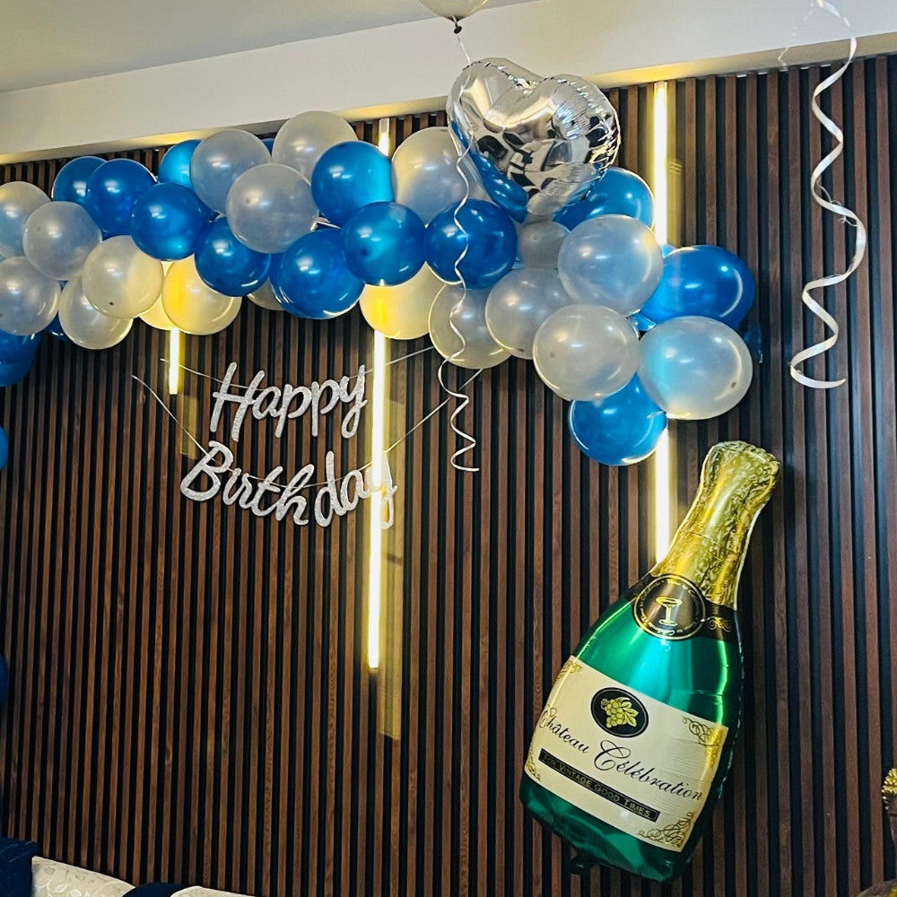 Birthday Decoration with wine Bottle