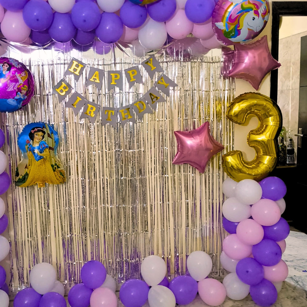 Birthday princess theme decoration