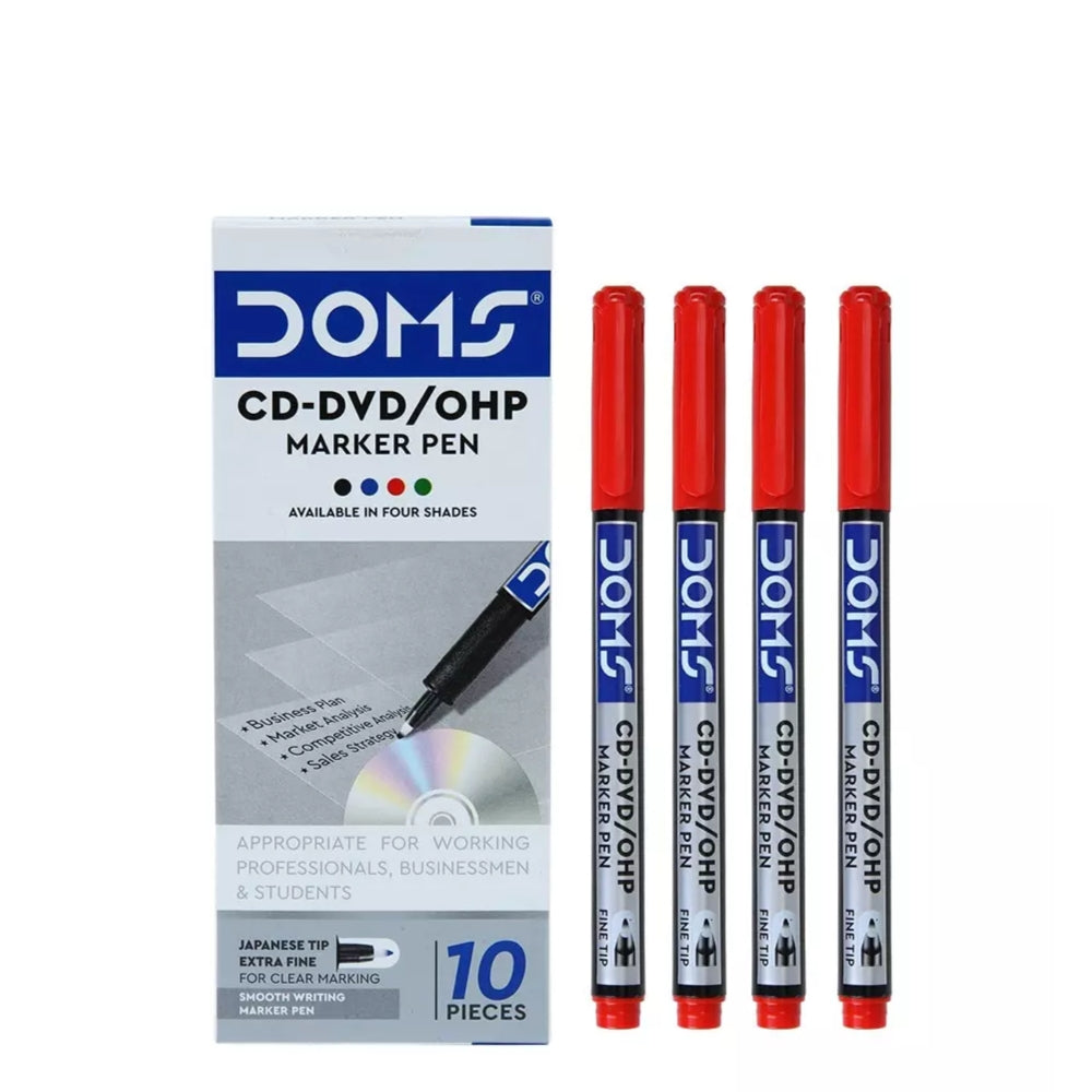 DOMS CD-DVD/OHP Marker Pen, Pack of 10