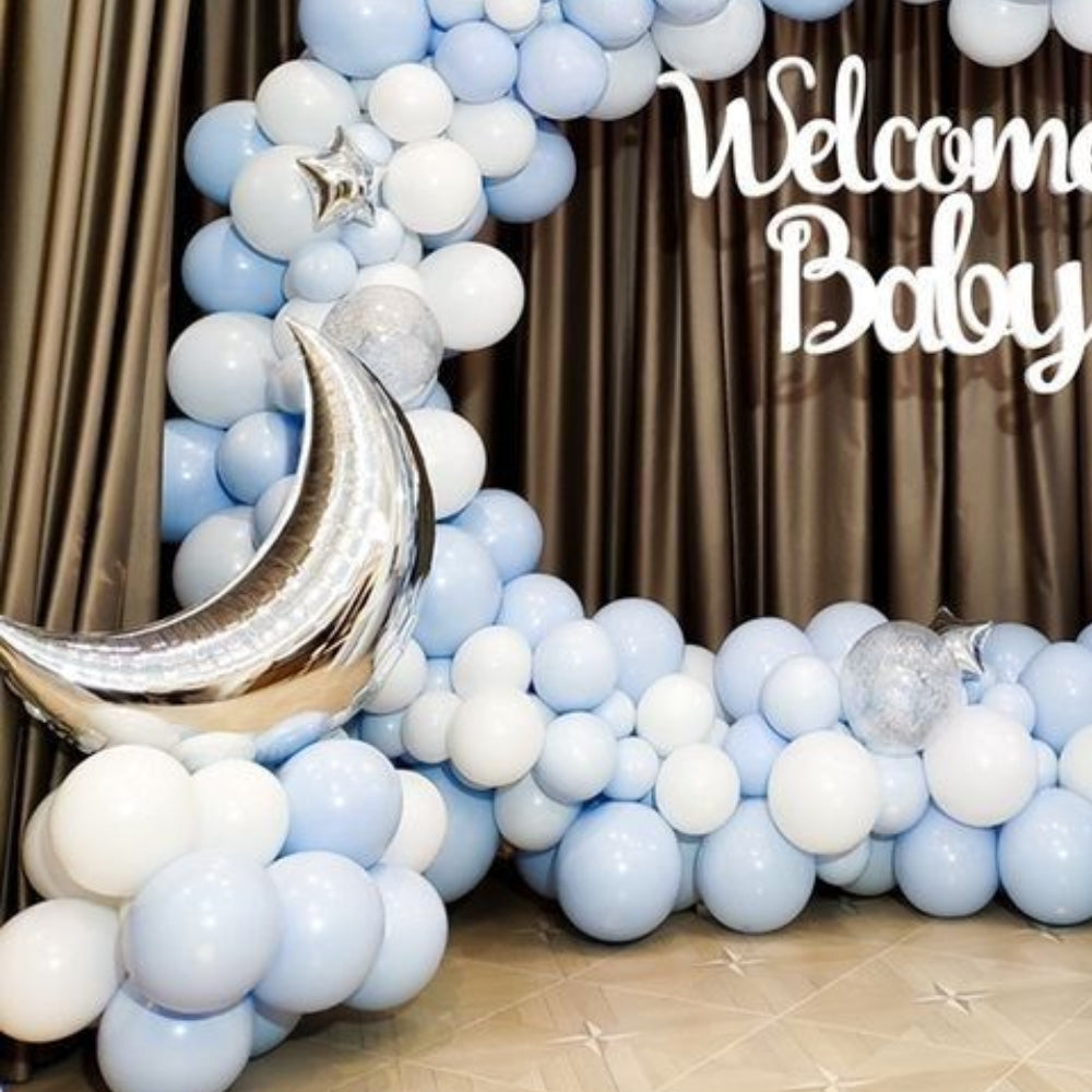 Welcome baby White & Blue