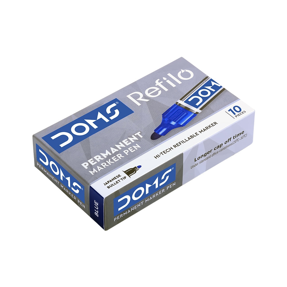 DOMS Refilo Permanent Marker( Pack of 10)