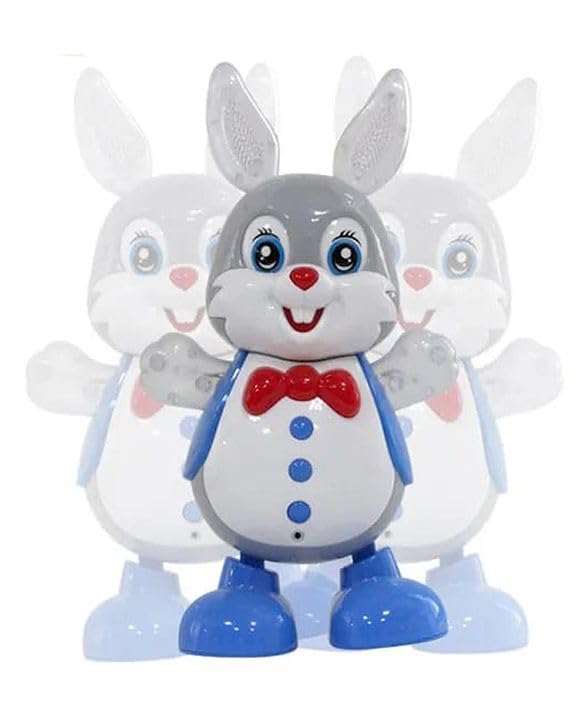 Ridhimani Funny Cute Dancing Rabbit Bunny for Kids with Music and Colorful Lights