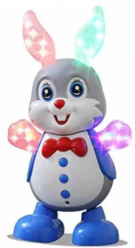 Ridhimani Funny Cute Dancing Rabbit Bunny for Kids with Music and Colorful Lights
