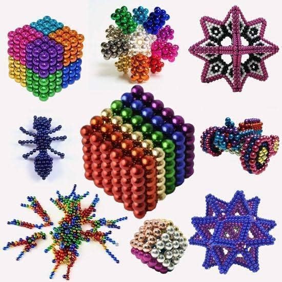 Ridhimani 216 Pcs Magnet Ball Toys Educational Learning Cube Game for Kids (6 Colors)