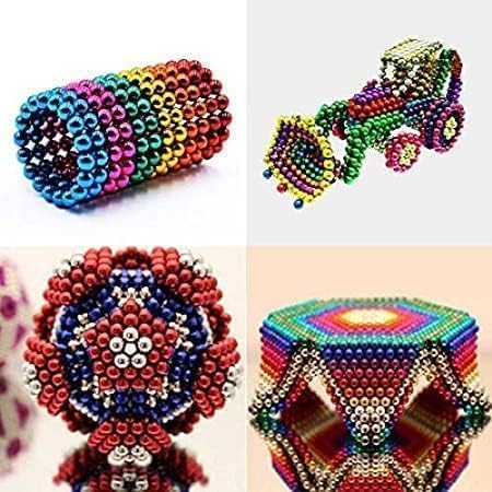 Ridhimani 216 Pcs Magnet Ball Toys Educational Learning Cube Game for Kids (6 Colors)