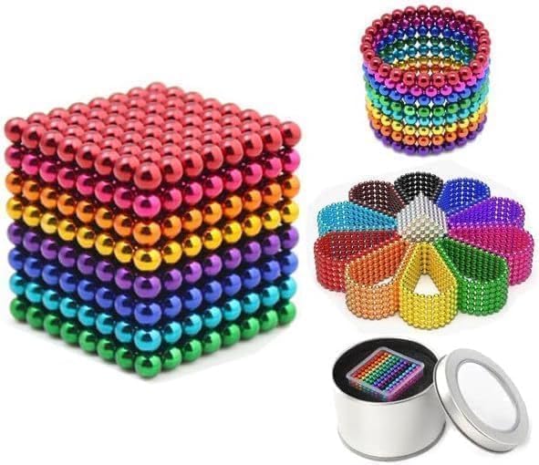 Ridhimani 216 Pcs Magnet Ball Toys Educational Learning Cube Game for Kids (6 Colors)
