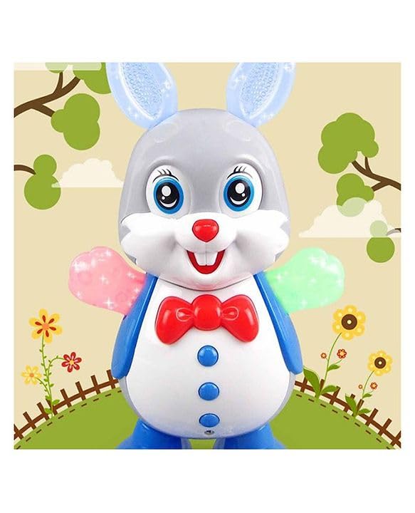 Ridhimani Funny Cute Dancing Rabbit Bunny for Kids with Music and Colorful Lights
