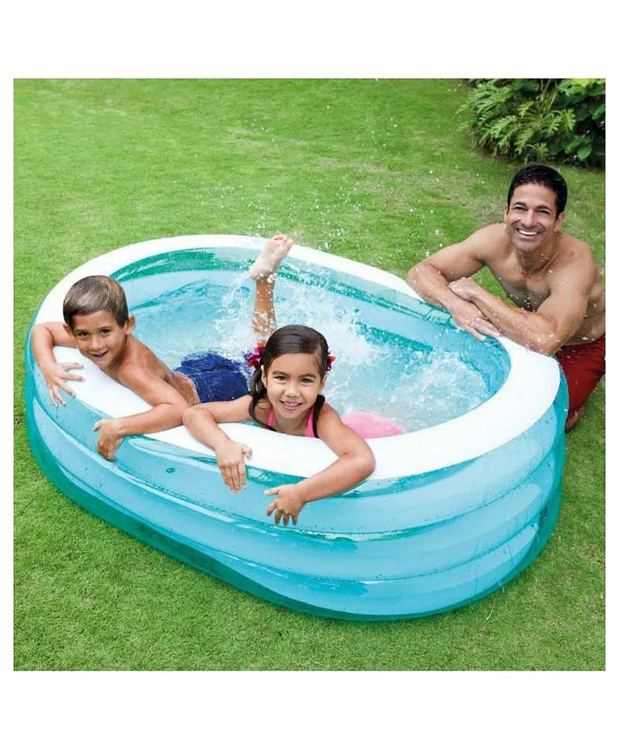Intex 5.5 Feet Portable Inflatable Oval Shape Fun Air Water Swimming Pool For Kids