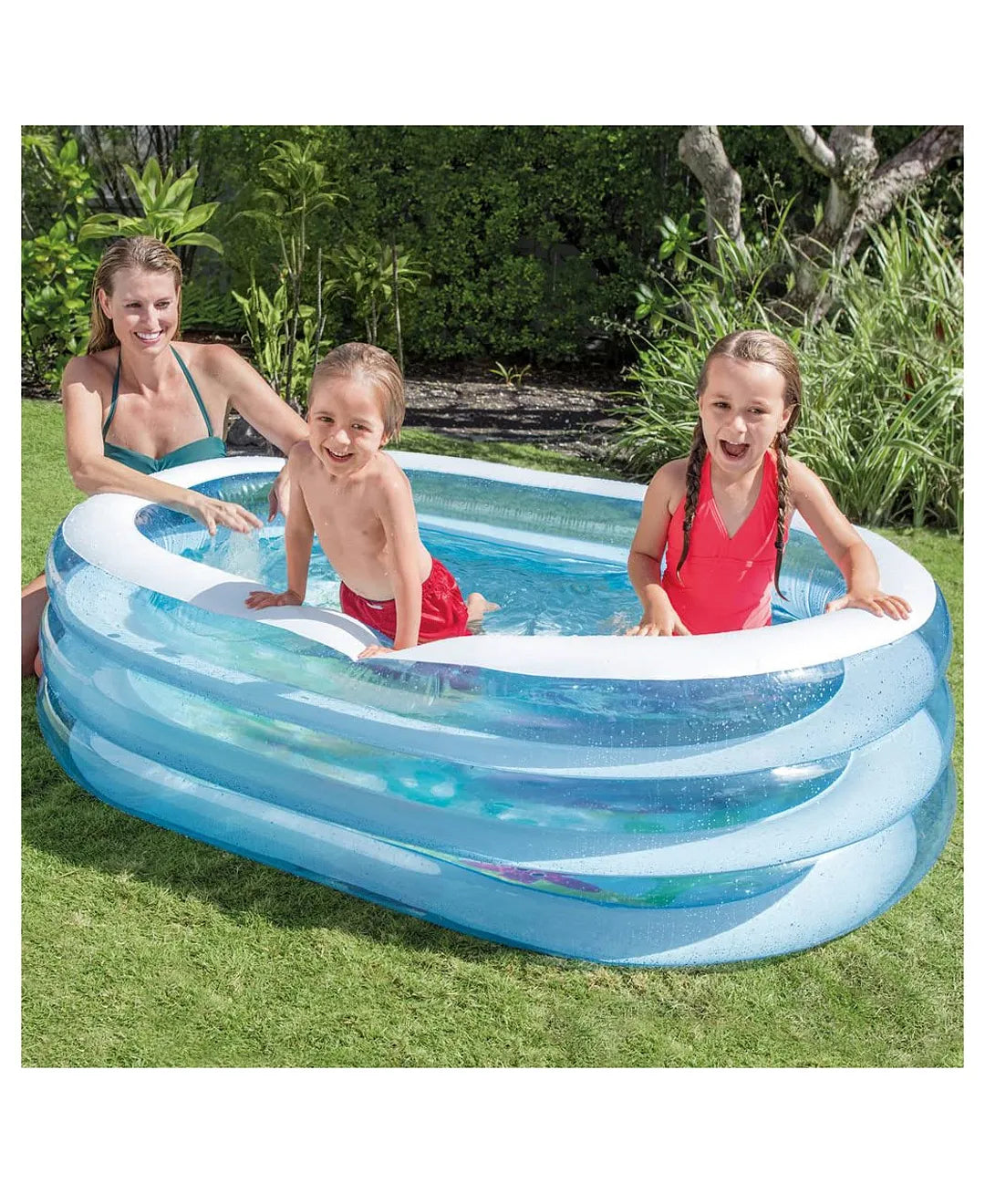 Intex 5.5 Feet Portable Inflatable Oval Shape Fun Air Water Swimming Pool For Kids