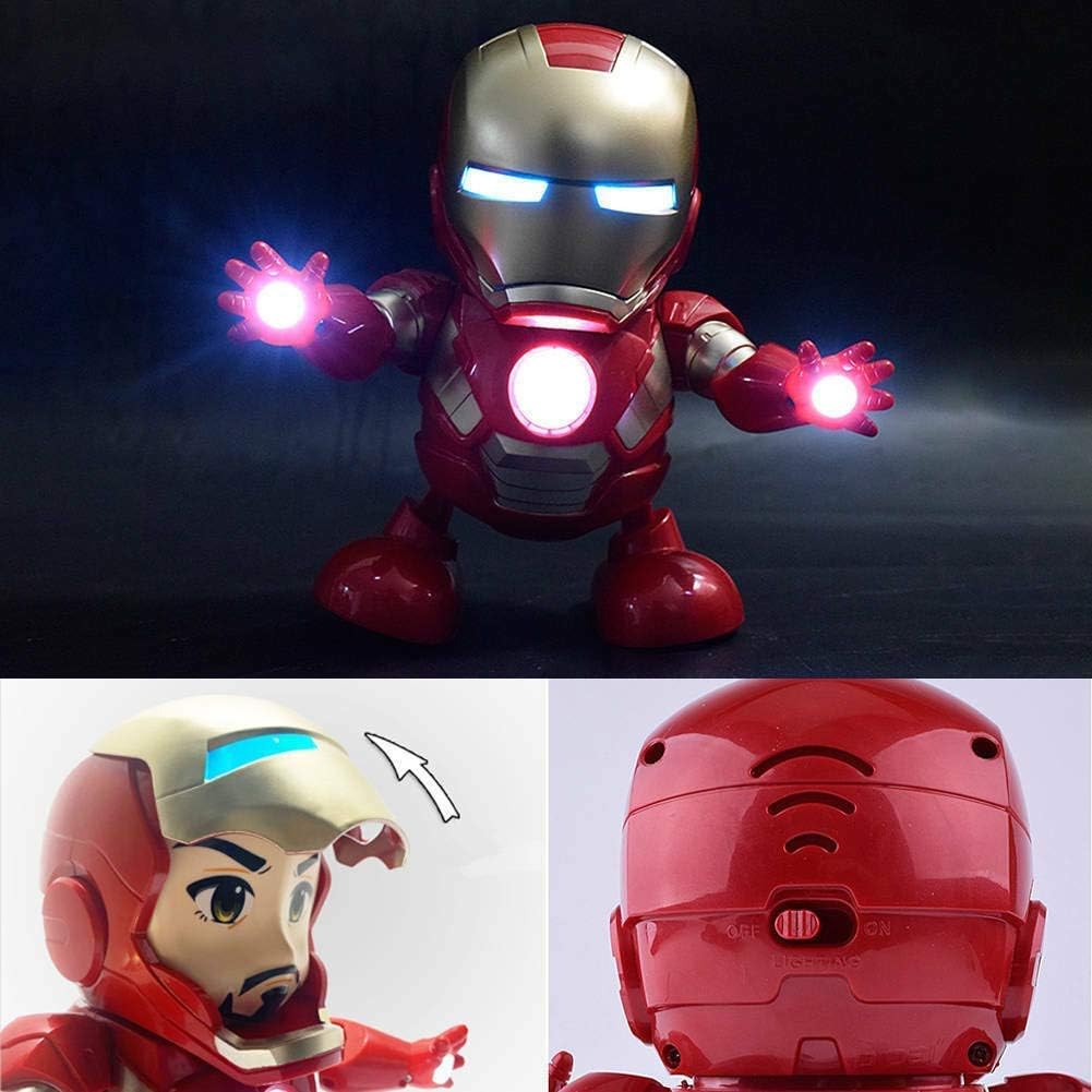 Ridhimani 360 Degree Rotating Dancing Iron Man | Dance Hero Robot | Iron Man Action Figure Musical Toy for Boys Kids