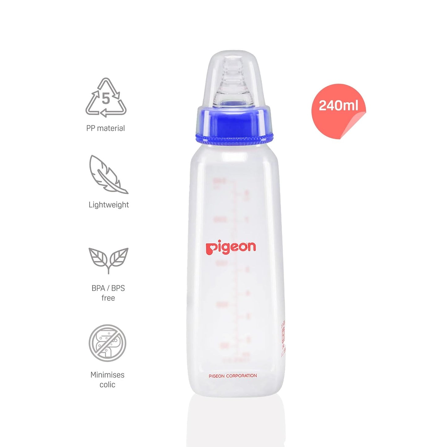 Pigeon Narrow Neck Glass Feeding Bottle Flexible PP Bottle