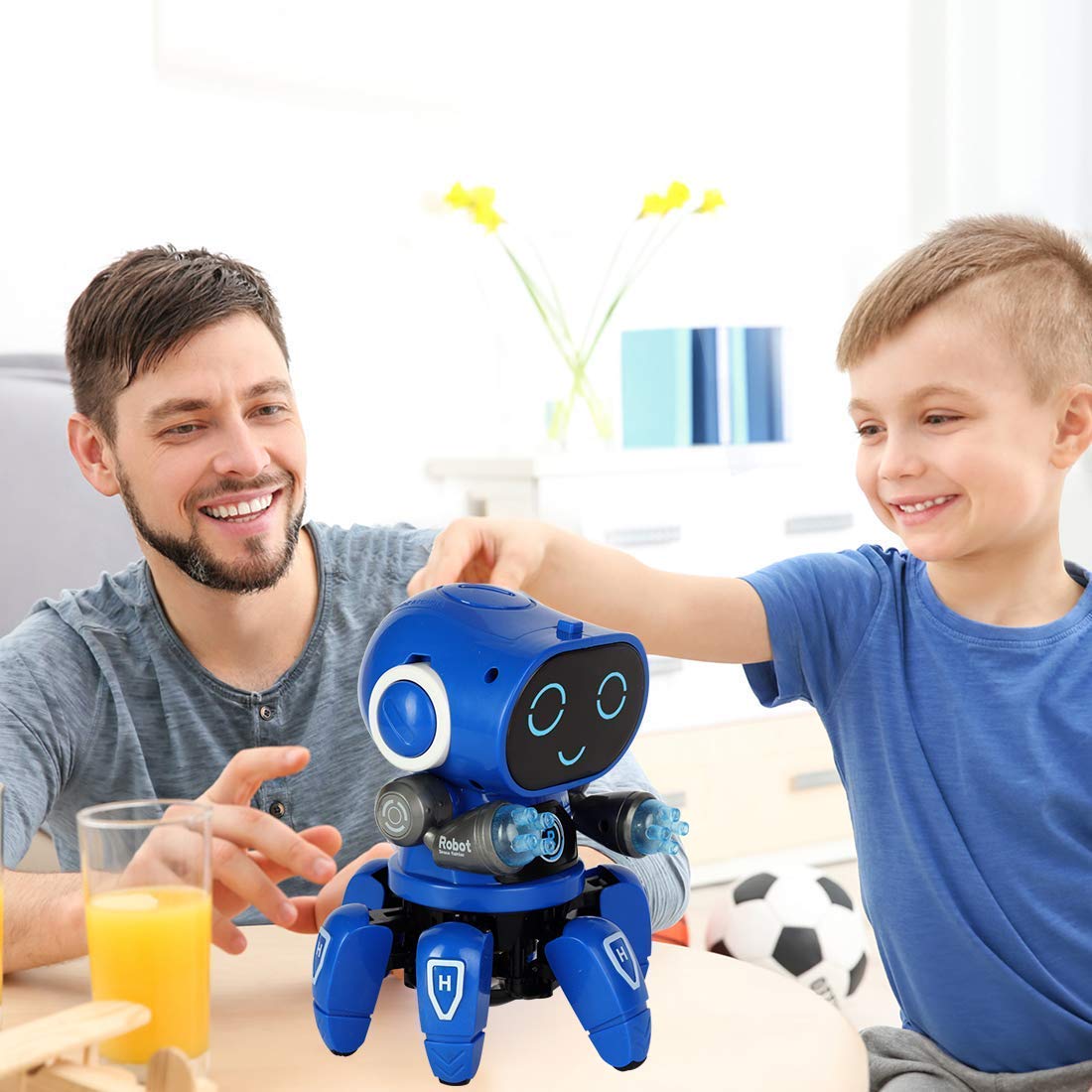 Ridhimani Bot Robot Pioneer Robot with Lights & Music, Octopus Style Robot Toys for Kids.