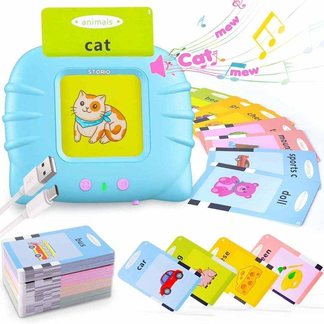 Ridhimani Flash Cards for Kids Talking English Words Flash Cards Preschool Electronic Reading Early Talking Flashcards Toy for Kids