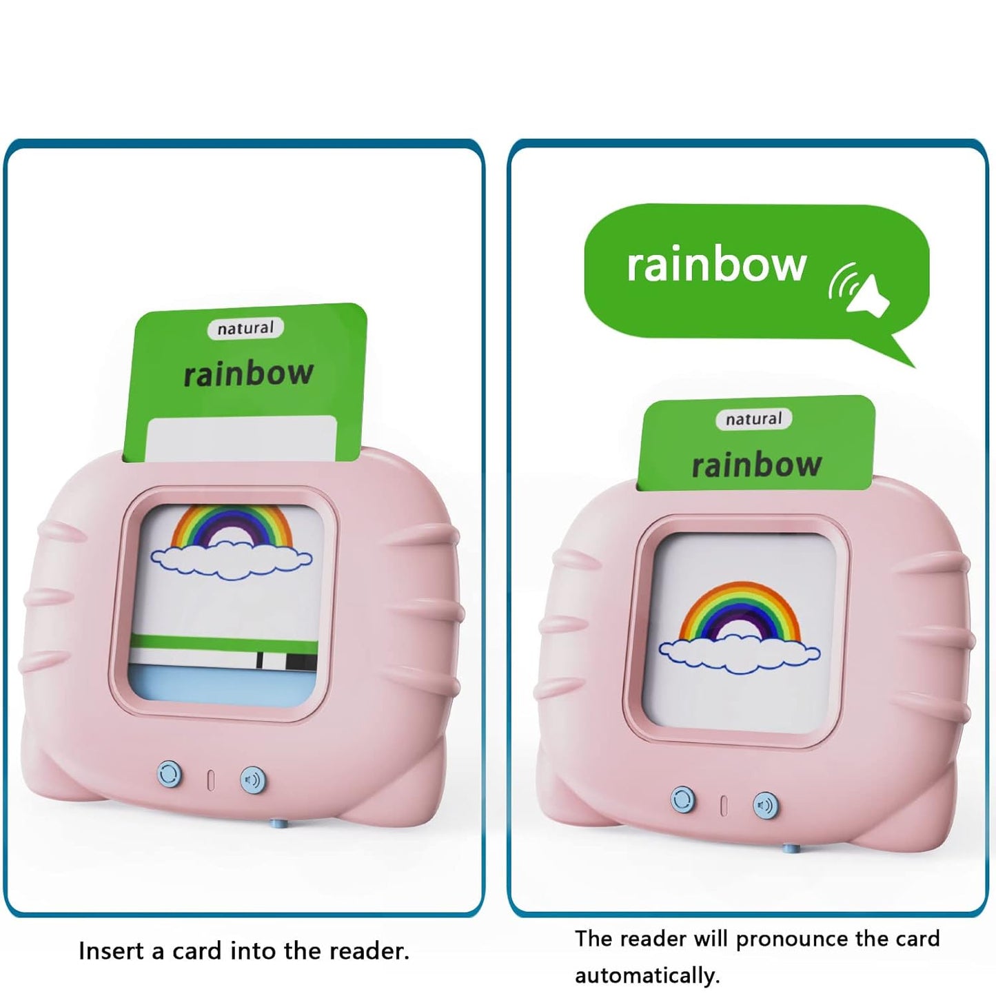 Ridhimani Flash Cards for Kids Talking English Words Flash Cards Preschool Electronic Reading Early Talking Flashcards Toy for Kids
