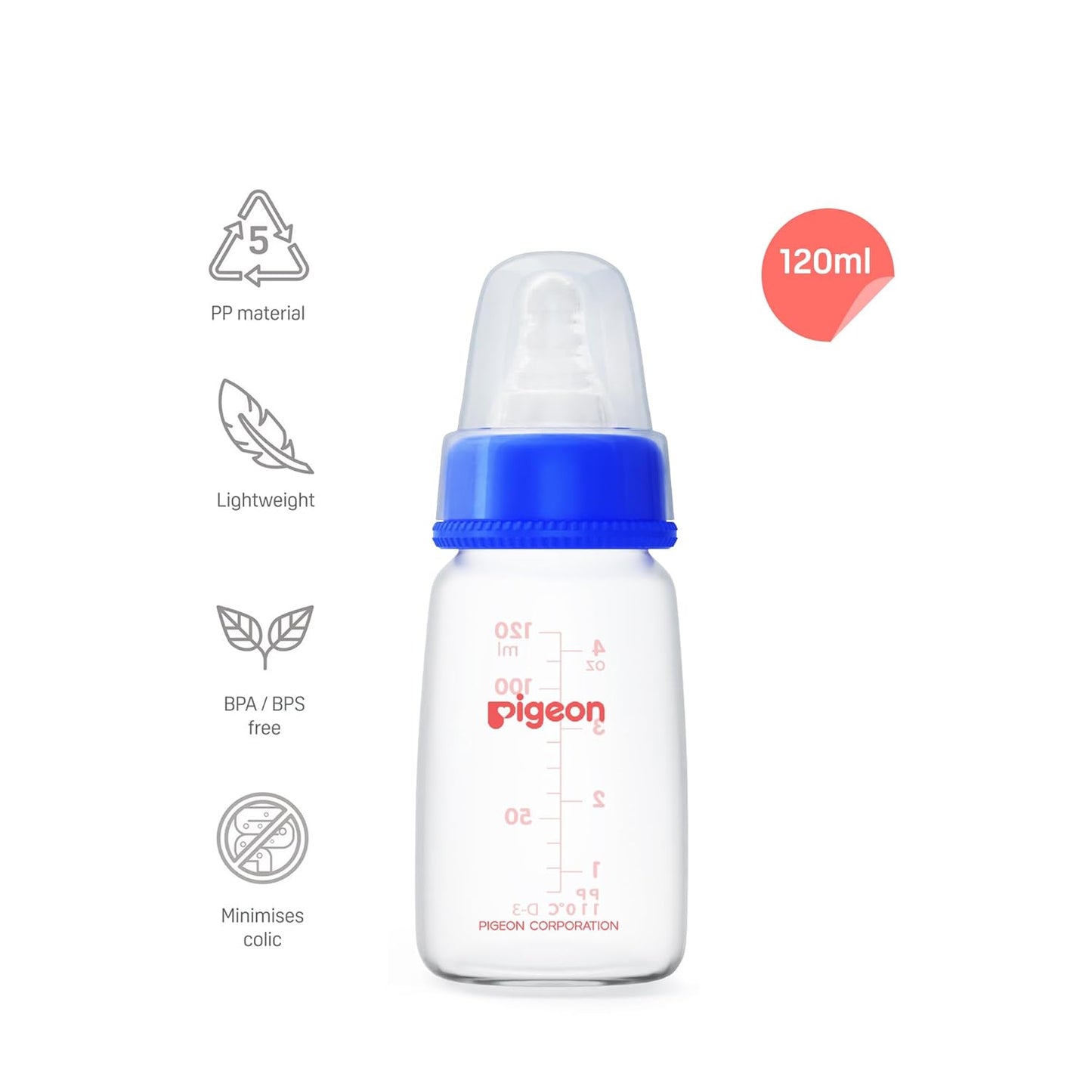 Pigeon Narrow Neck Glass Feeding Bottle Flexible PP Bottle
