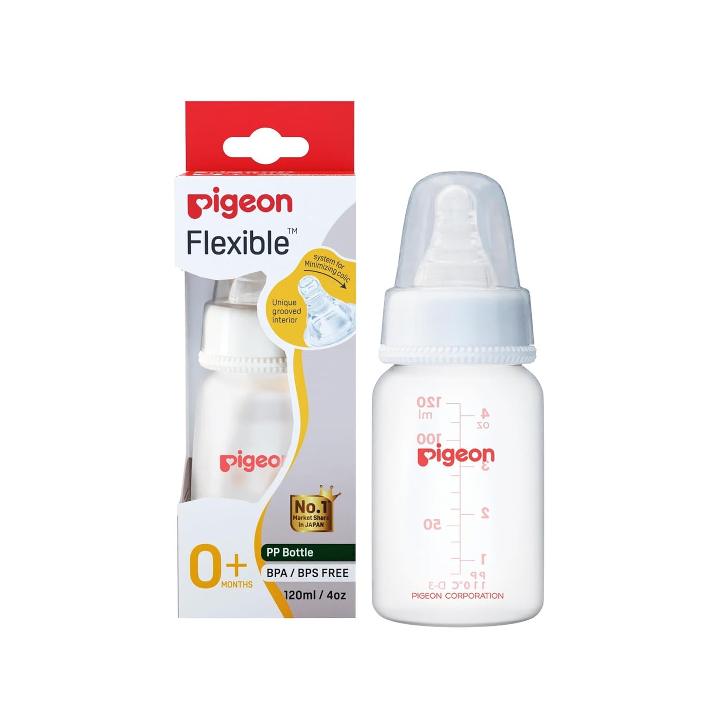 Pigeon Narrow Neck Glass Feeding Bottle Flexible PP Bottle
