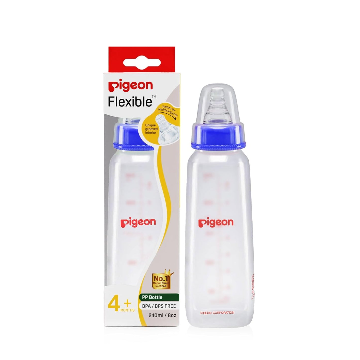 Pigeon Narrow Neck Glass Feeding Bottle Flexible PP Bottle