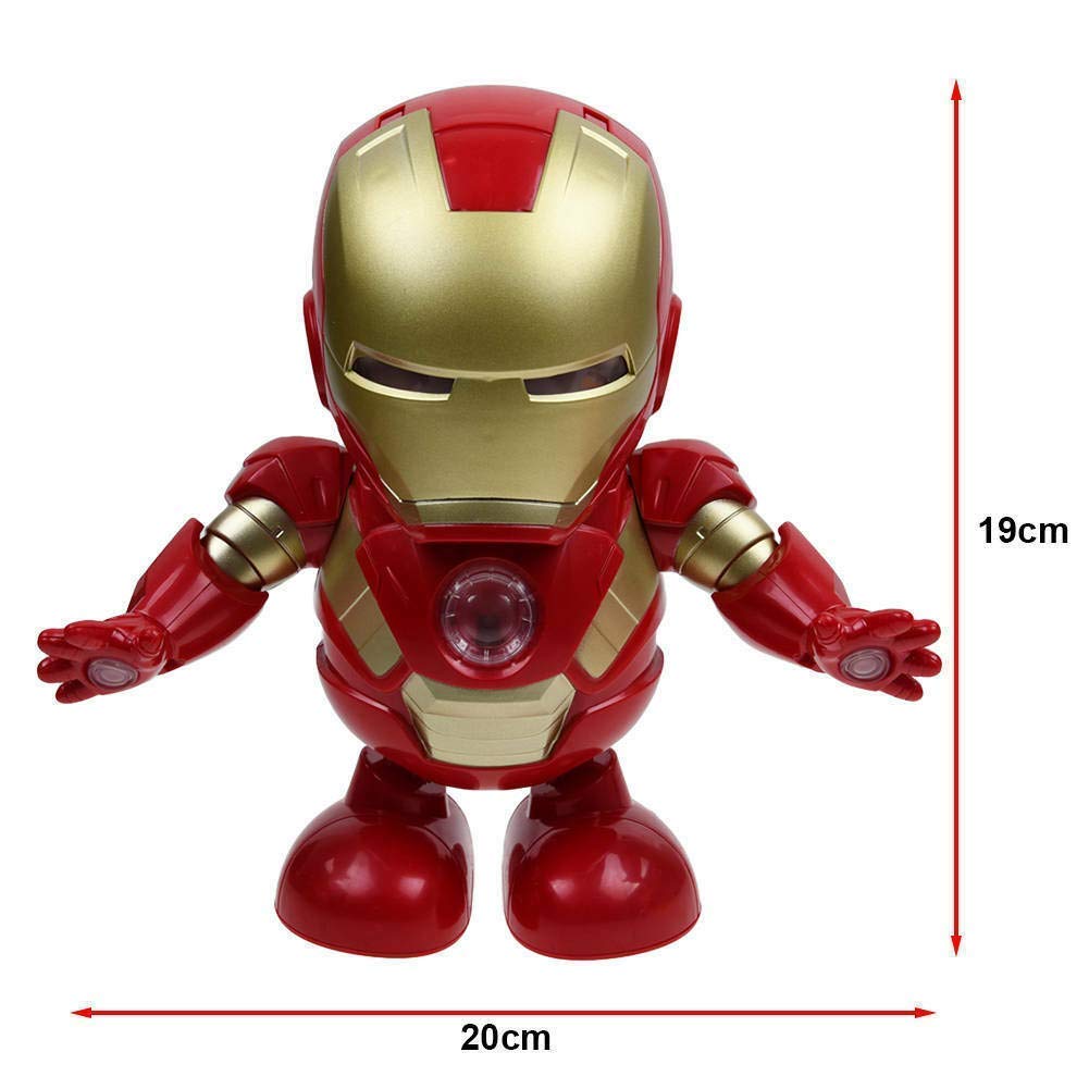 Ridhimani 360 Degree Rotating Dancing Iron Man | Dance Hero Robot | Iron Man Action Figure Musical Toy for Boys Kids