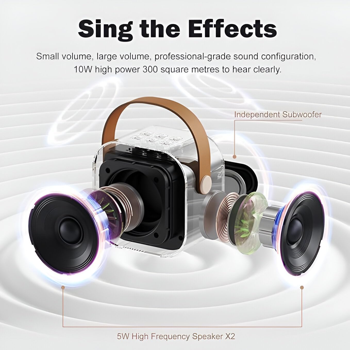 Ridhimani K12 Wireless Karaoke Bluetooth Mic with Speaker for Kids, RGB Lighting and Multi-Compatibility Modes