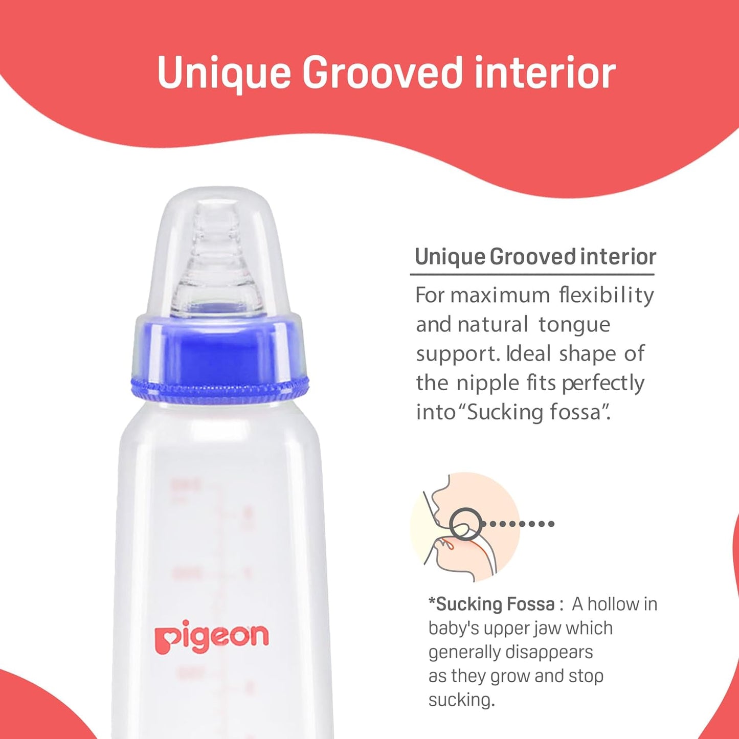 Pigeon Narrow Neck Glass Feeding Bottle Flexible PP Bottle