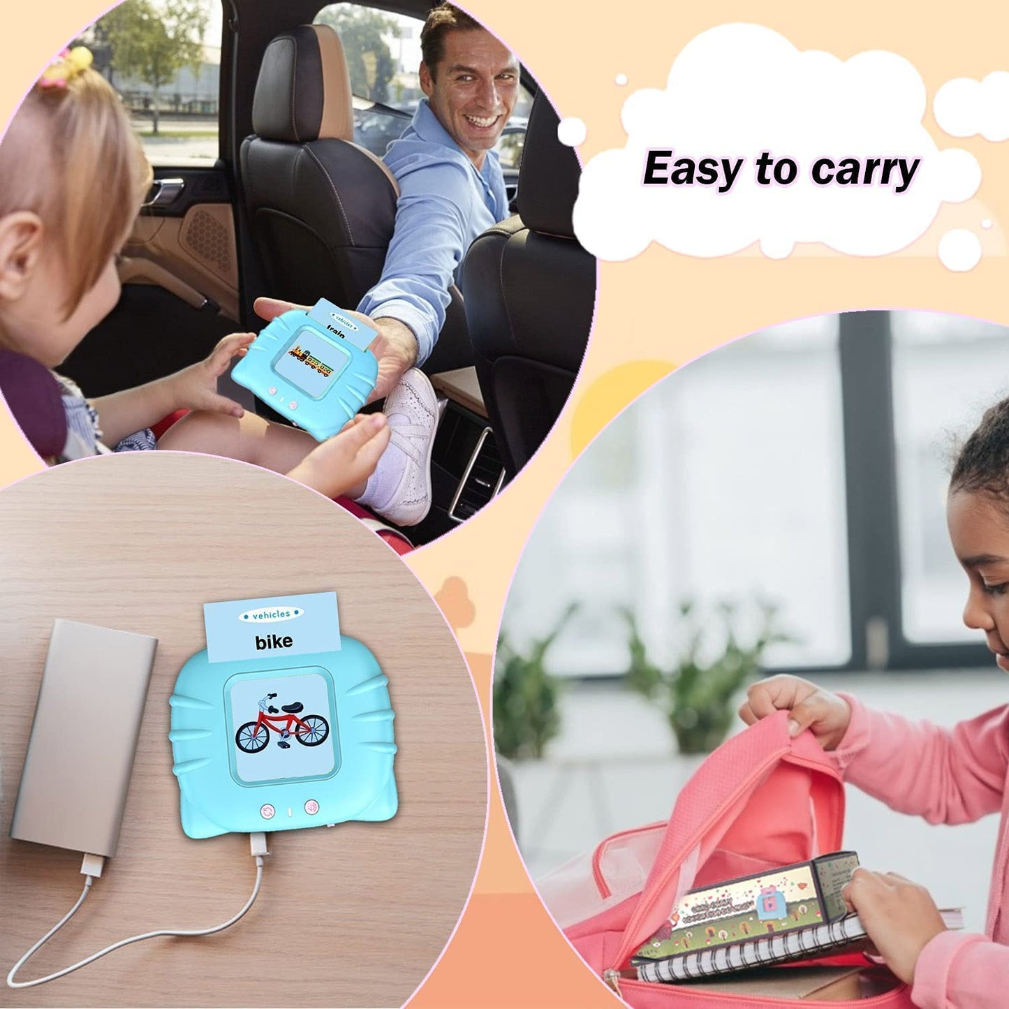 Ridhimani Flash Cards for Kids Talking English Words Flash Cards Preschool Electronic Reading Early Talking Flashcards Toy for Kids