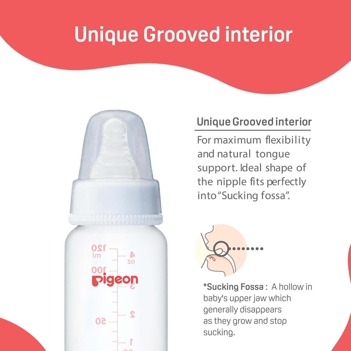 Pigeon Narrow Neck Glass Feeding Bottle Flexible PP Bottle