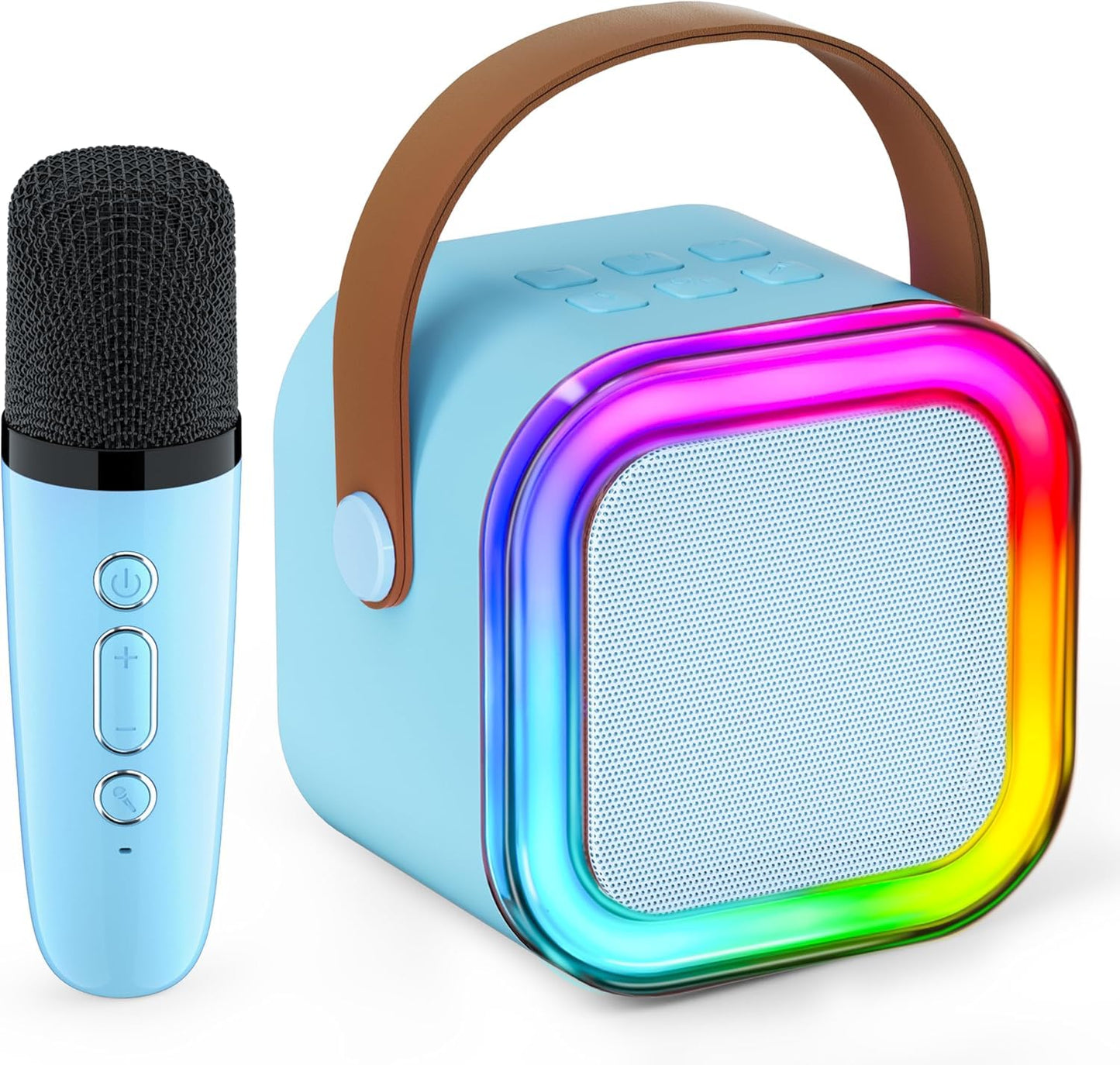 Ridhimani K12 Wireless Karaoke Bluetooth Mic with Speaker for Kids, RGB Lighting and Multi-Compatibility Modes