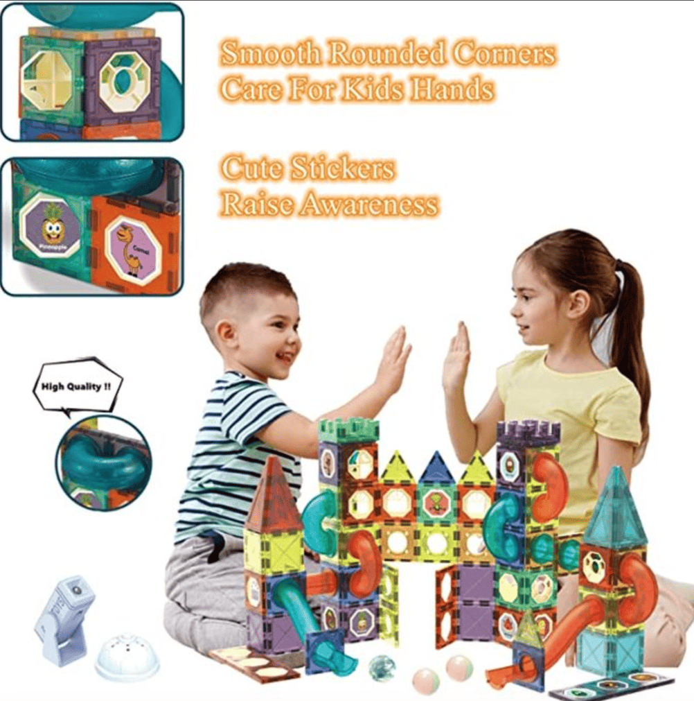 73 Pcs Colorful Magnetic Pipeline Building Blocks