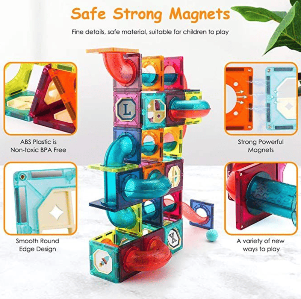 73 Pcs Colorful Magnetic Pipeline Building Blocks