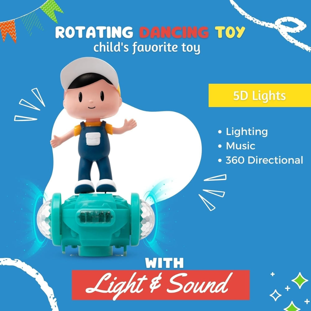 Ridhimani Dancing Fashion Boy Skates Hoverboard Vehicle Toy with 5D Light, Music, 360° Rotation and Bump & go Action for Kids | Boys | Girls