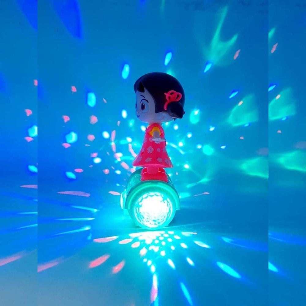Ridhimani 360 Degree Rotating Musical Dancing Fashion Girl for Kids with 5D Light & Musical Sound & Go for Kids Early Learning Educational Toys for Kids