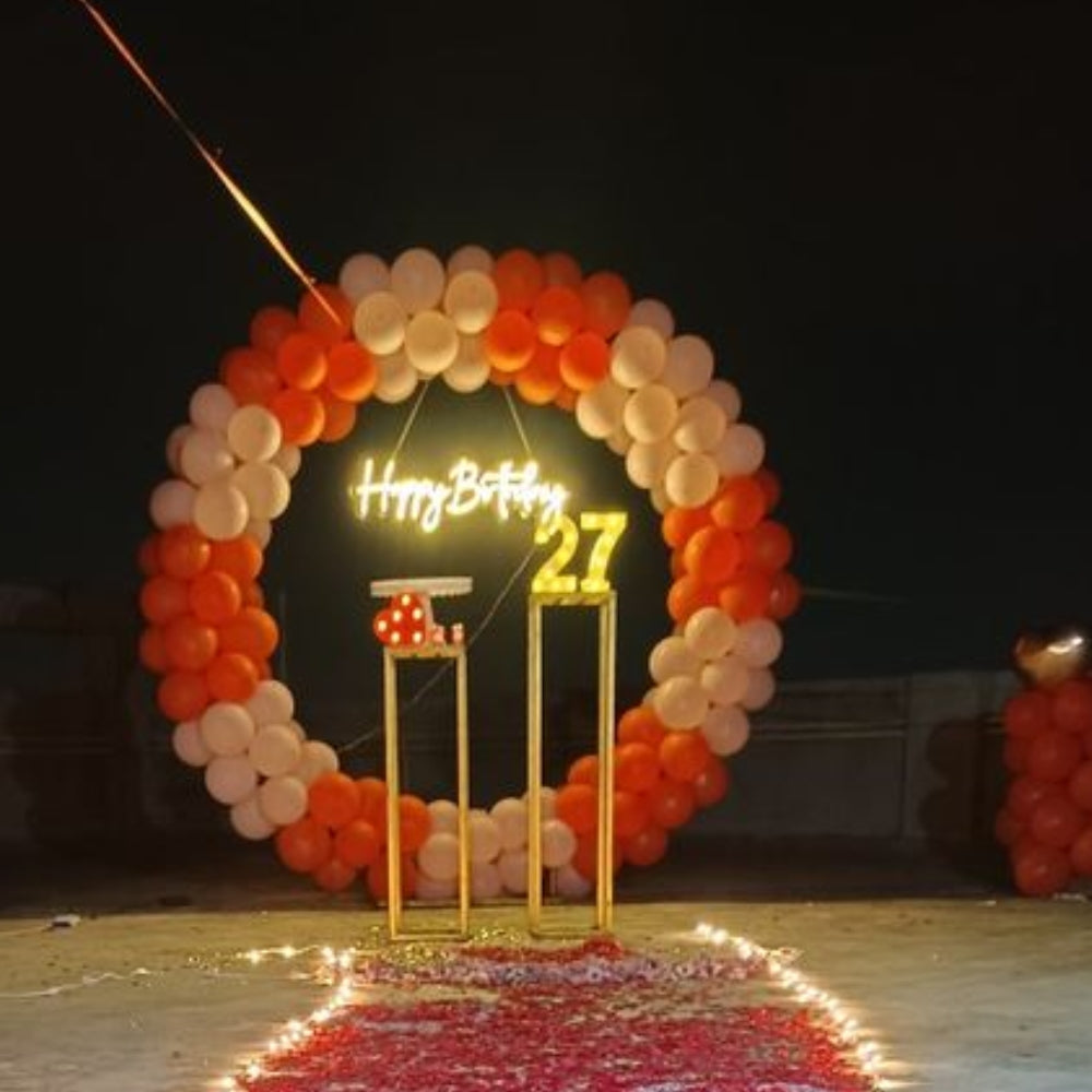 Balloon & Flower Birthday Ring Decoration