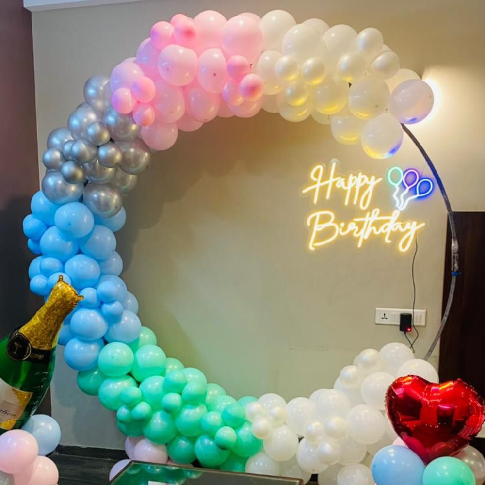 Multicolor Birthday Ring Decoration