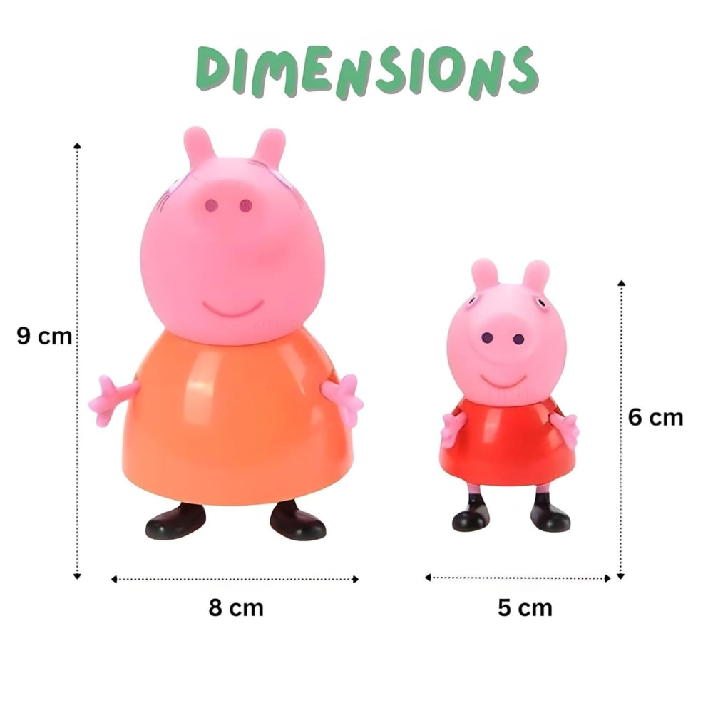 Ridhimani Peppa Pig Family Playset 4-Pc Pretend Play Toy with Peppa, George, Mommy & Daddy