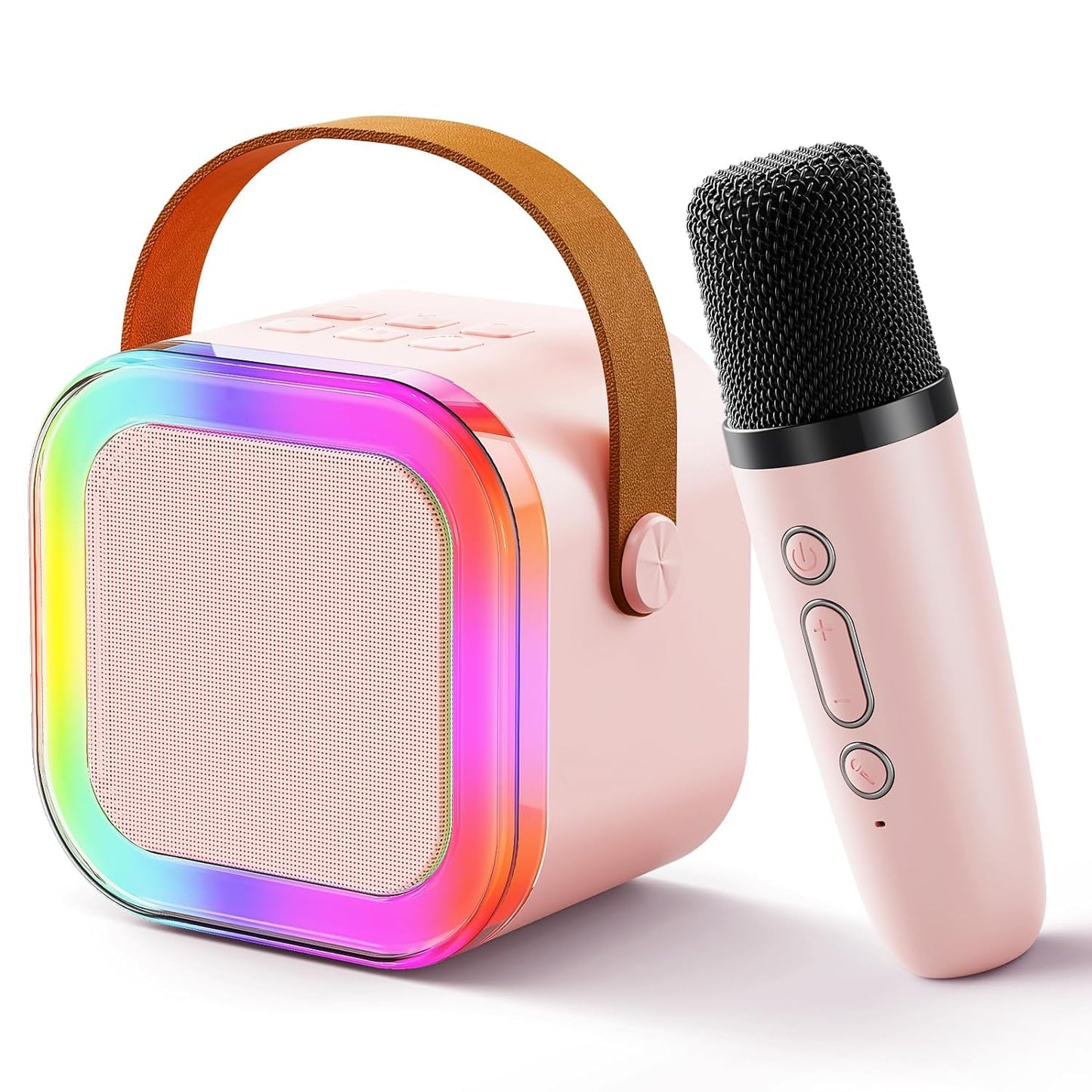 Ridhimani K12 Wireless Karaoke Bluetooth Mic with Speaker for Kids, RGB Lighting and Multi-Compatibility Modes