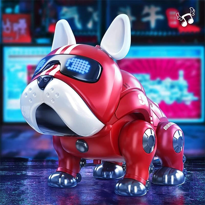 Dancing Robot Dog Machine Electric Pet Musical Toy with Flashlights & Blinking Eyes