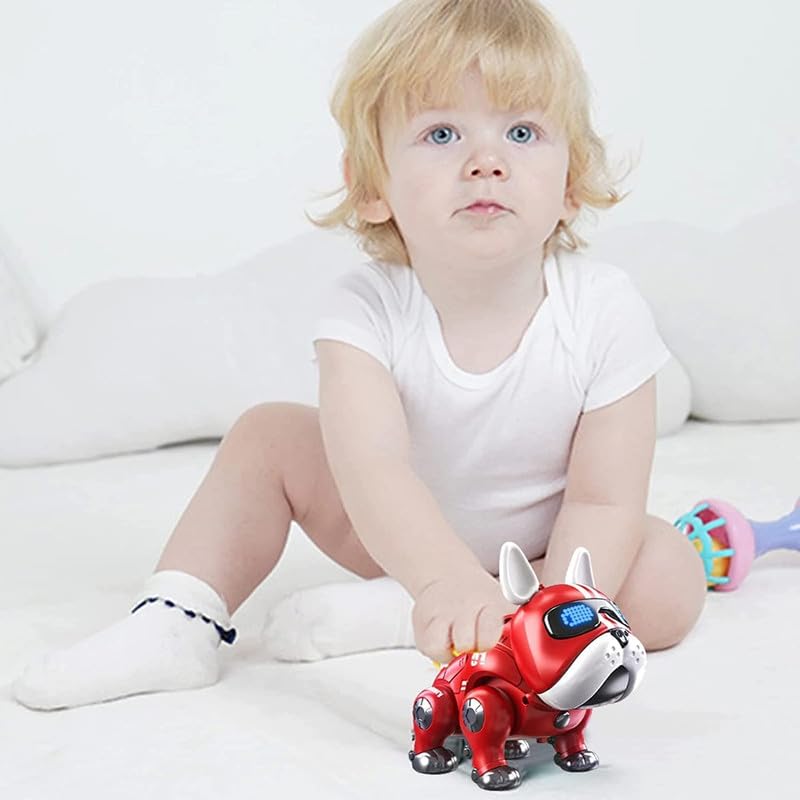 Dancing Robot Dog Machine Electric Pet Musical Toy with Flashlights & Blinking Eyes
