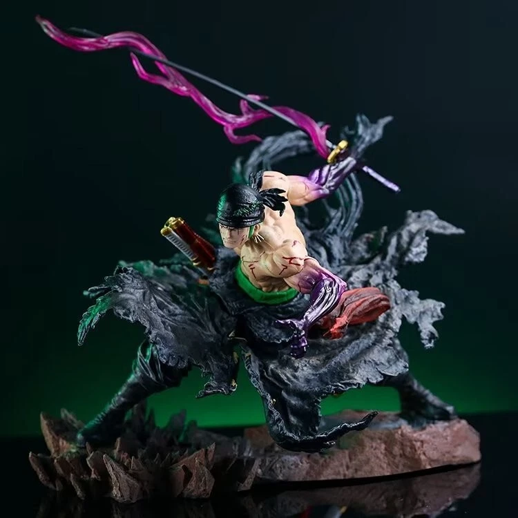 One Piece Roronoa Zoro Premium 35 cm Figure with 2 Faces PVC Action Figurine