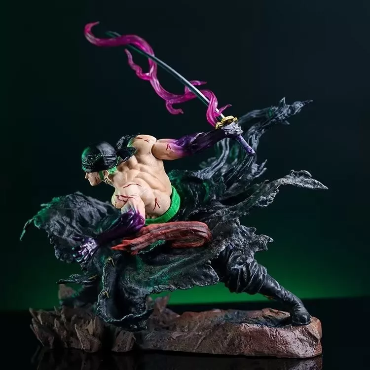 One Piece Roronoa Zoro Premium 35 cm Figure with 2 Faces PVC Action Figurine