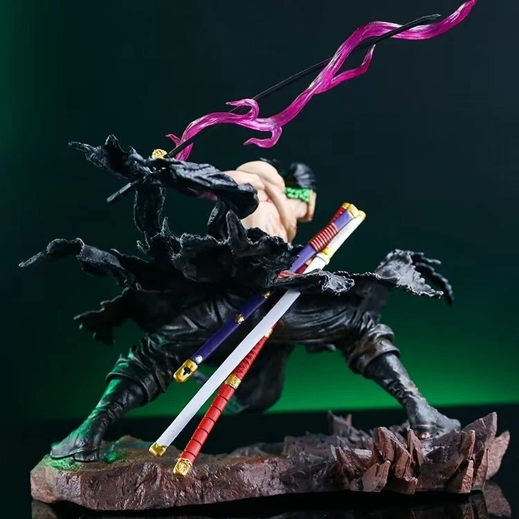 One Piece Roronoa Zoro Premium 35 cm Figure with 2 Faces PVC Action Figurine