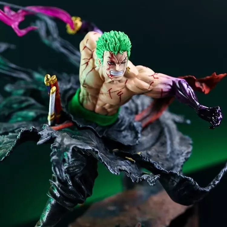 One Piece Roronoa Zoro Premium 35 cm Figure with 2 Faces PVC Action Figurine