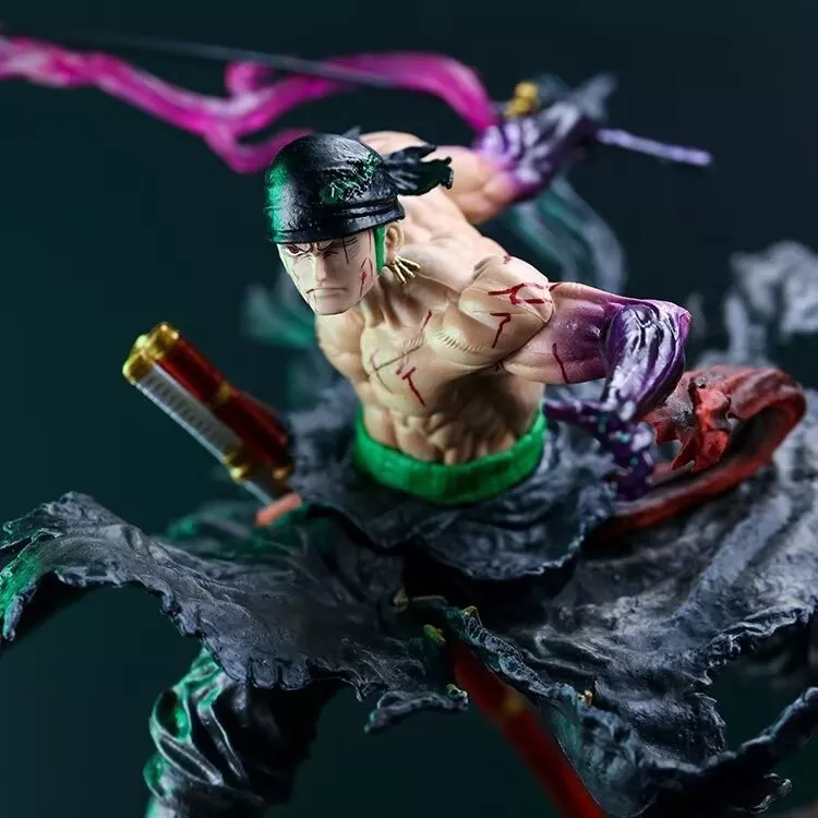 One Piece Roronoa Zoro Premium 35 cm Figure with 2 Faces PVC Action Figurine