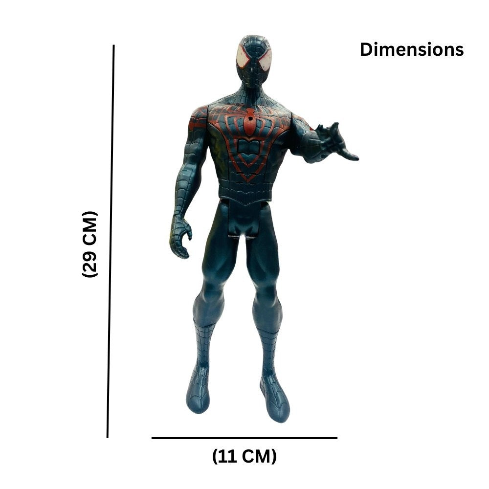Ridhimani Union Legend Titan Hero Series 12-Inch Miles Morales Spiderman Action Figure Toy (Grey)