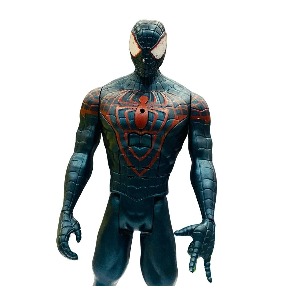 Ridhimani Union Legend Titan Hero Series 12-Inch Miles Morales Spiderman Action Figure Toy (Grey)
