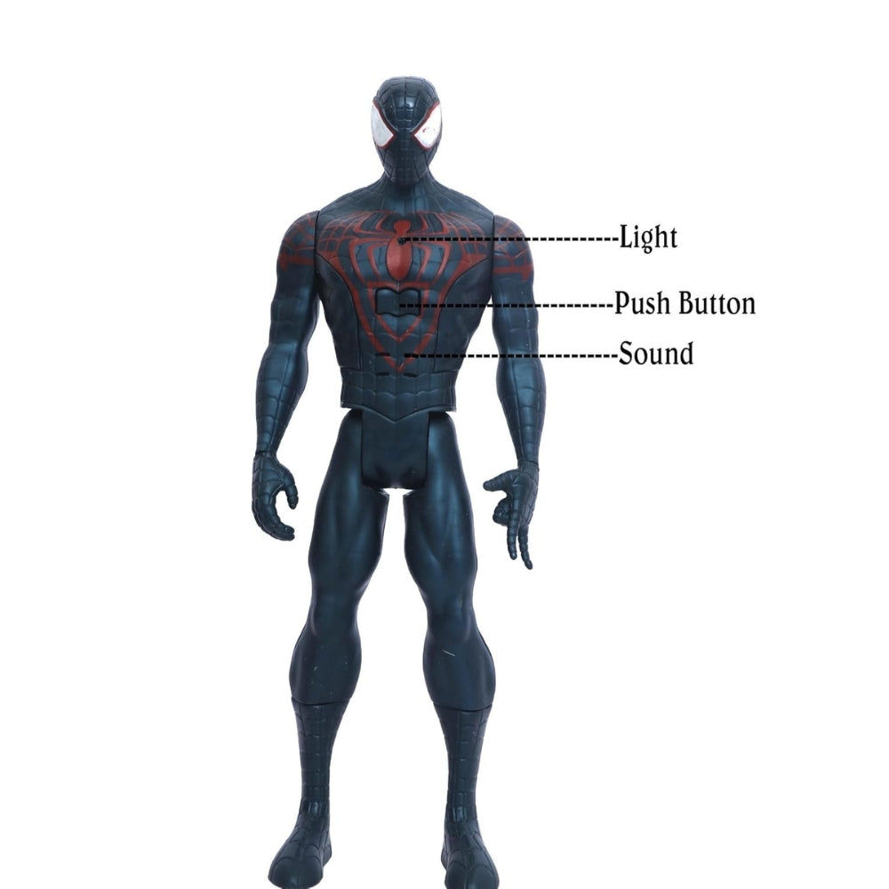 Ridhimani Union Legend Titan Hero Series 12-Inch Miles Morales Spiderman Action Figure Toy (Grey)