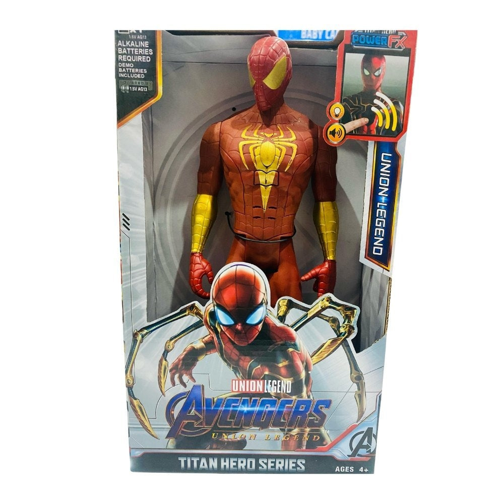 Ridhimani Union Legend Titan Hero Series 12-Inch Spider-Man Action Figure Toy (Red, Yellow)
