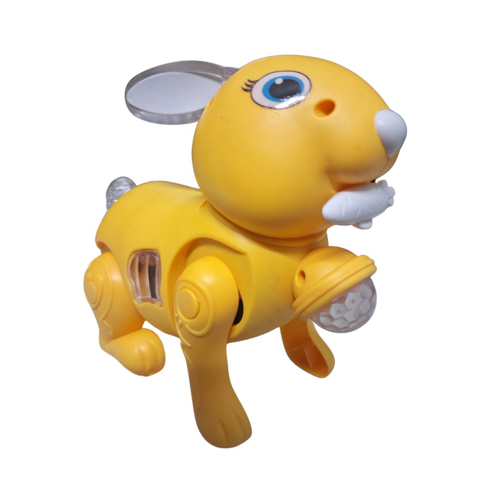 Cute Rabbit Little Bunny with Carrot Jumping Around Musical Toy